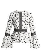 Huishan Zhang Pantoufele Petal-appliqu Twill Top