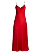 Matchesfashion.com Adriana Iglesias - Jadi Silk Satin Slip Dress - Womens - Red