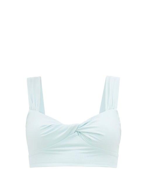 Matchesfashion.com Marysia - Lehi Twist-front Bikini Top - Womens - Light Blue