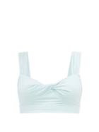 Matchesfashion.com Marysia - Lehi Twist-front Bikini Top - Womens - Light Blue