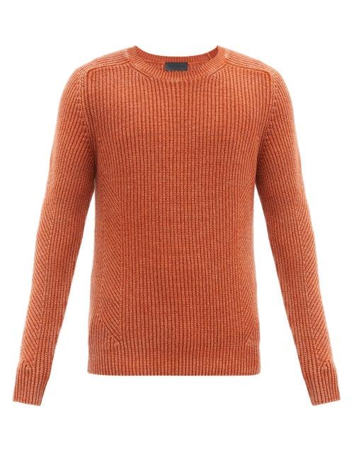 Matchesfashion.com Iris Von Arnim - Olin Rib-knitted Cashmere Sweater - Mens - Orange