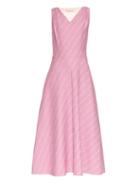 Emilia Wickstead Liv Striped Pleat-back Dress