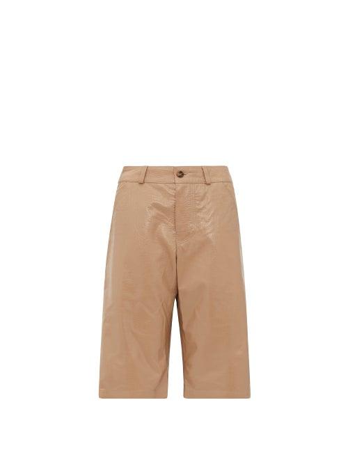 Matchesfashion.com Dodo Bar Or - Deniz Crocodile-effect Leather Shorts - Womens - Beige