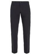 Matchesfashion.com Altea - Mid Rise Cotton Blend Chino Trousers - Mens - Navy