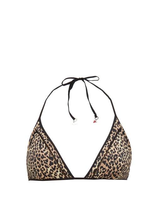 Matchesfashion.com The Upside - Leo Christy Leopard Print Triangle Bikini Top - Womens - Leopard