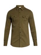 Saint Laurent Point-collar Cotton-drill Shirt