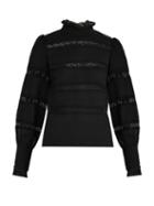 Isabel Marant Étoile Lace-trimmed Long-sleeved Cotton Top