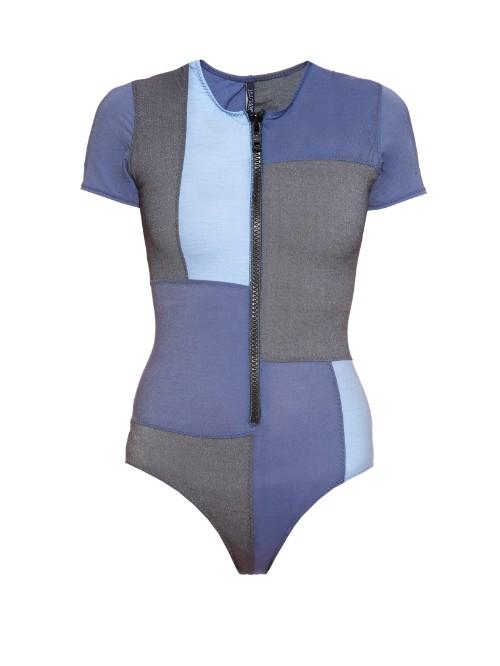 Lisa Marie Fernandez Farrah Patchwork-denim Swimsuit