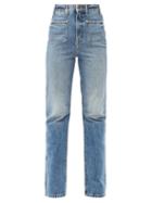 Matchesfashion.com Khaite - Isabella High-rise Straight-leg Jeans - Womens - Light Blue