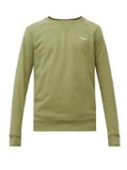 Matchesfashion.com Balmain - Logo-print Loopback Cotton-jersey Sweatshirt - Mens - Green