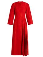 Matchesfashion.com Carl Kapp - Flame Pleated Side Coat - Womens - Red