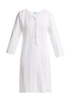 Matchesfashion.com Melissa Odabash - Bella Lace Up Broderie Anglaise Dress - Womens - White