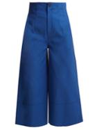 Sea Kamille High-rise Cropped Wide-leg Trousers