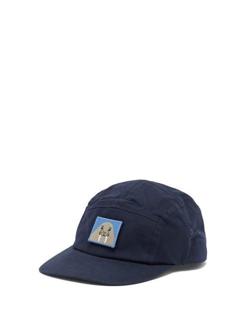 Matchesfashion.com Acne Studios - Cajsa Animal Patch Cotton Cap - Mens - Navy