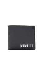 Matchesfashion.com Maison Margiela - Logo-print Leather Bifold Wallet - Mens - Black