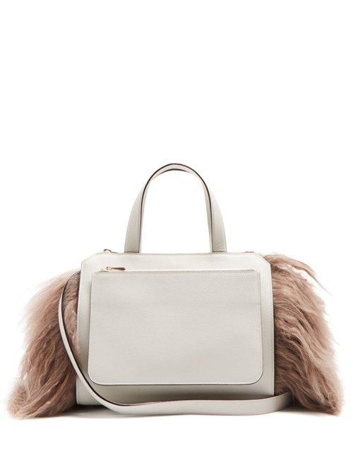 Matchesfashion.com Valextra - Passepartout Medium Leather Bag - Womens - Light Grey