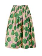 Matchesfashion.com Marni - Clematis Print Poplin Skirt - Womens - Pink Multi