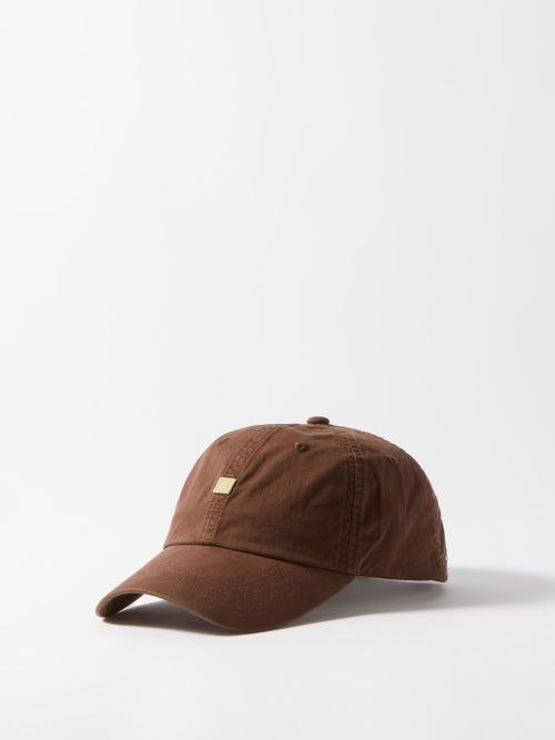 Acne Studios - Face-patch Cotton Baseball Cap - Womens - Brown
