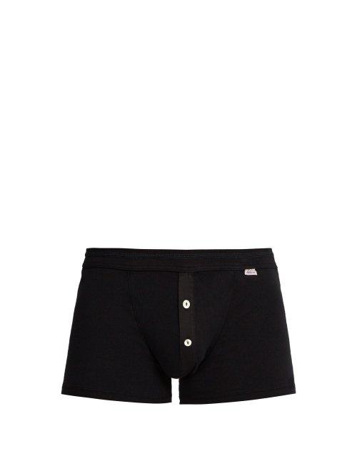 Matchesfashion.com Schiesser - Karl Heinz Cotton Boxer Shorts - Mens - Black
