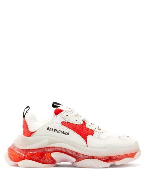 Matchesfashion.com Balenciaga - Triple S Mesh Trainers - Womens - Red White