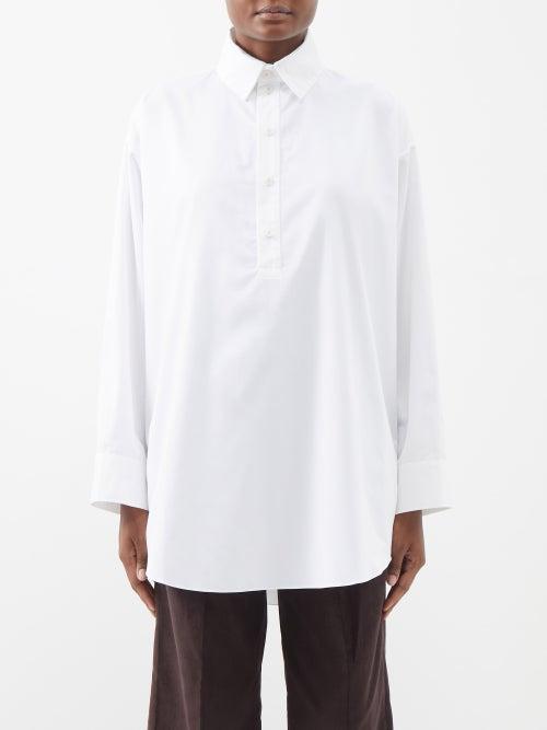 The Meaning Well - Bertha Oversized Cotton-poplin Shirt - Womens - White