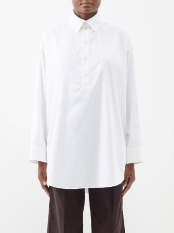 The Meaning Well - Bertha Oversized Cotton-poplin Shirt - Womens - White
