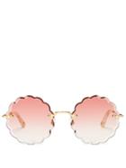 Matchesfashion.com Chlo - Rosie Round Frame Sunglasses - Womens - Pink