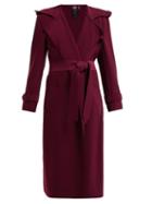 Matchesfashion.com Norma Kamali - Tie Waist Trench Coat - Womens - Burgundy