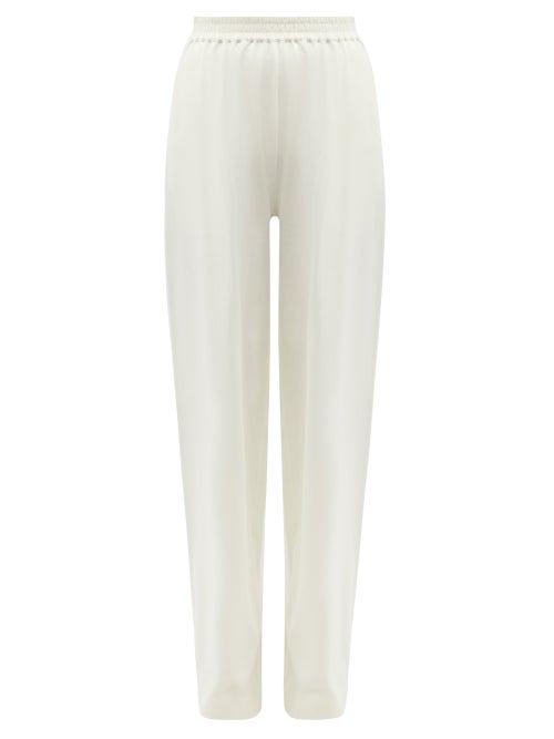 Matchesfashion.com Joseph - Wide-leg Cotton Paper-jersey Trousers - Womens - Ivory