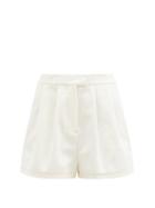 Matchesfashion.com Sir - Maurice High-rise Cotton-canvas Shorts - Womens - Ivory