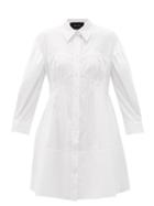 Matchesfashion.com Simone Rocha - Corset Cotton-poplin Shirt Dress - Womens - White