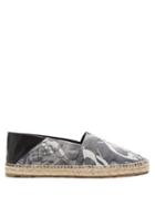 Matchesfashion.com Alexander Mcqueen - Abstract Jacquard Foldable Heel Espadrilles - Mens - Grey