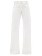 Jw Anderson - Flared Slim-leg Jeans - Womens - Ivory