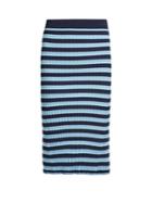 Altuzarra Bloomfield Striped Ribbed-knit Skirt