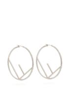 Matchesfashion.com Fendi - F Is Fendi Crystal Embellished Hoop Earrings - Womens - Crystal