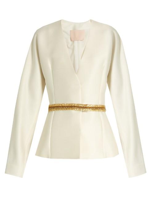 Brock Collection Jacqui Wool And Silk-blend Jacket