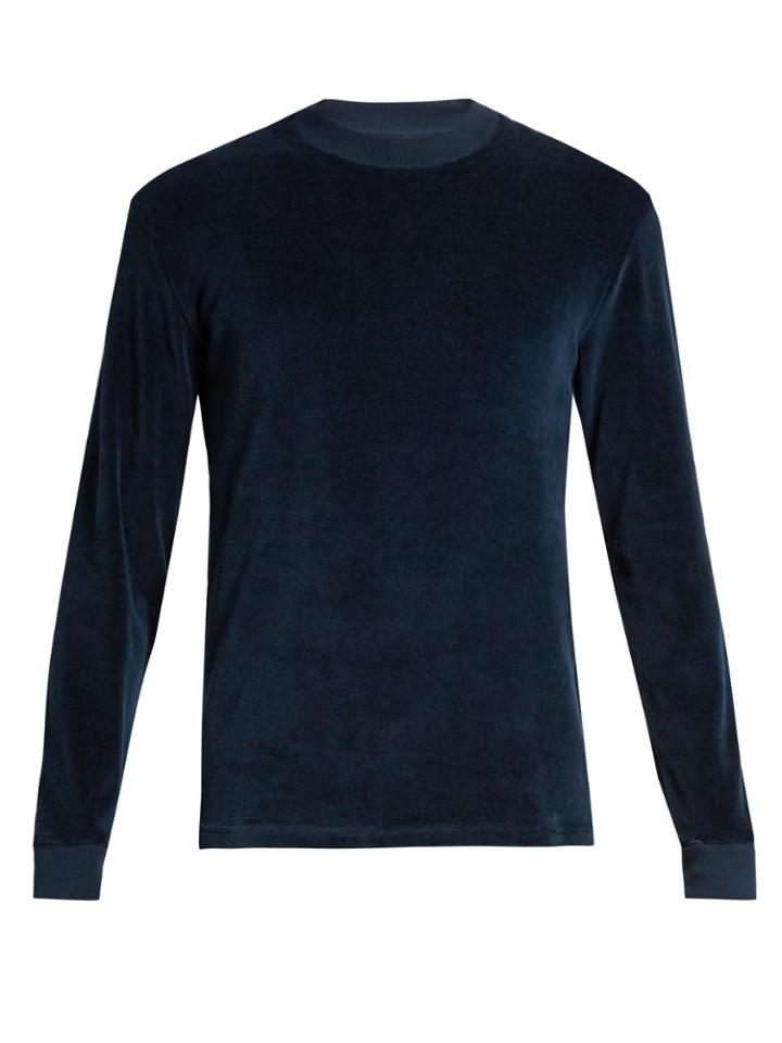 Fanmail Contrast-rib Velour Sweatshirt