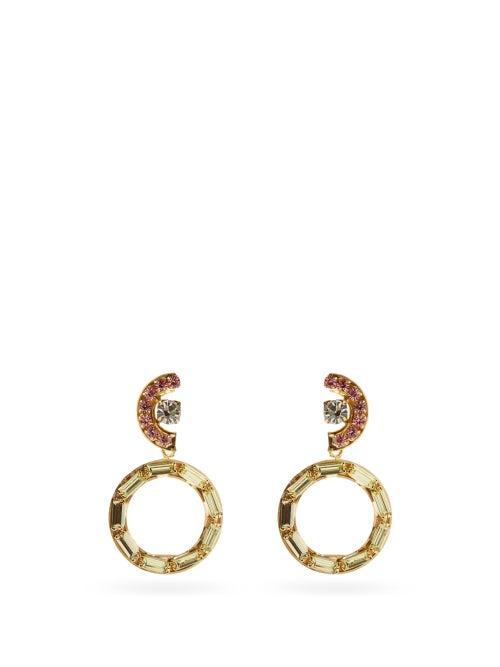 Matchesfashion.com Rosantica - Brio Crystal-embellished Earrings - Womens - Gold