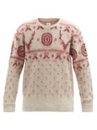 Matchesfashion.com South2 West8 - Nordic-jacquard Mohair-blend Sweater - Mens - Beige