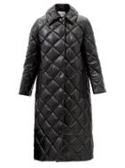Stand Studio - Dorothea Quilted Faux-leather Coat - Womens - Black
