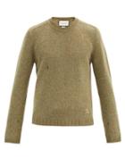 Matchesfashion.com Gucci - Logo-embroidered Laddered-wool Sweater - Mens - Khaki