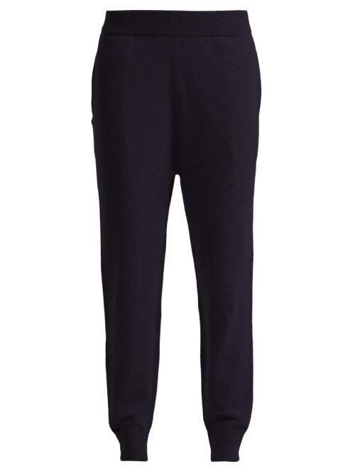 Matchesfashion.com Extreme Cashmere - No. 56 Yogi Mid Rise Cashmere Blend Track Pants - Womens - Navy