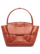 Matchesfashion.com Bottega Veneta - Arco 48 Medium Intrecciato Leather Bag - Womens - Mid Brown