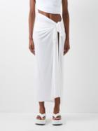 Norma Kamali - Ernie Jersey Sarong - Womens - White/ivory