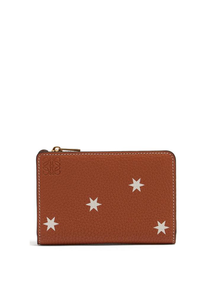 Loewe Star-print Bi-fold Leather Cardholder