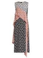 Diane Von Furstenberg Contrast-panel Silk Dress