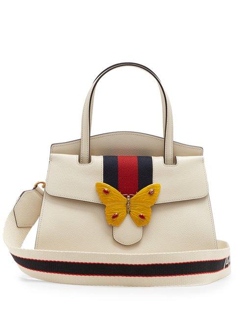 Matchesfashion.com Gucci - Guccitotem Grained Leather Bag - Womens - White Multi