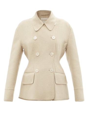 Zanini - Double-breasted Cashmere Peacoat - Womens - Cream