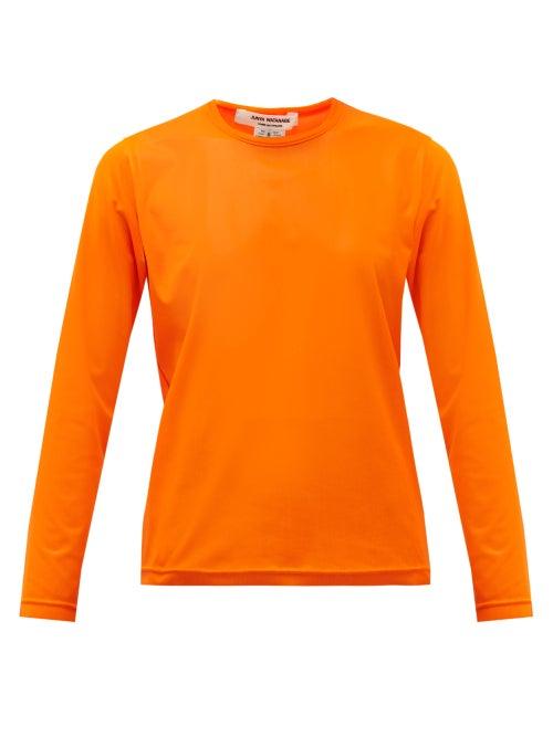Matchesfashion.com Junya Watanabe - Long-sleeve Technical-mesh T-shirt - Womens - Orange
