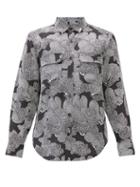 Matchesfashion.com Equipment - Abstract Dot-print Silk Shirt - Mens - Black White